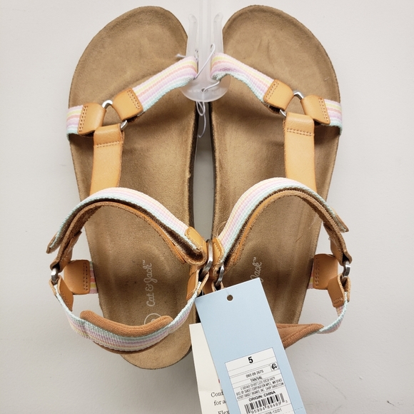Cat & Jack Girls Val Rainbow Footbed Sandals - Picture 4 of 5